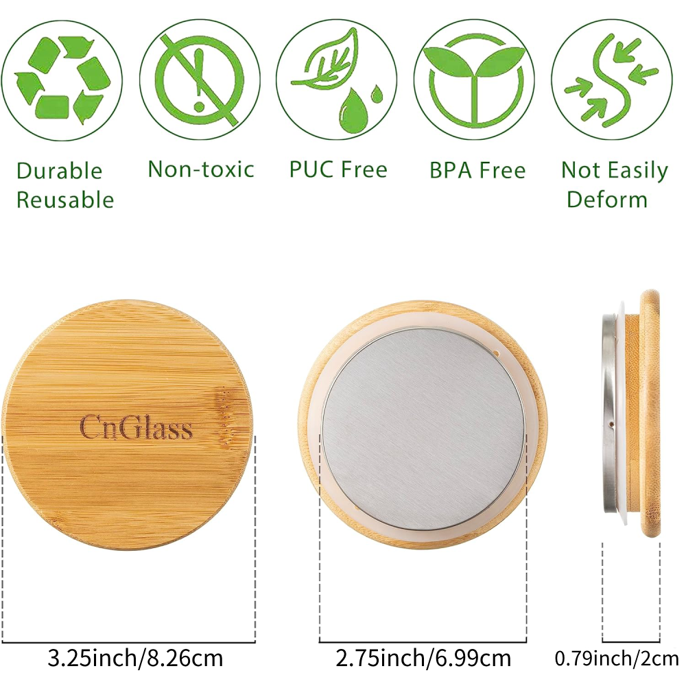 Couvercle en bambou réutilisable et durable pour théière H9 (30,4 oz) / H18 (40,6 oz) / H19 (50,7 oz)