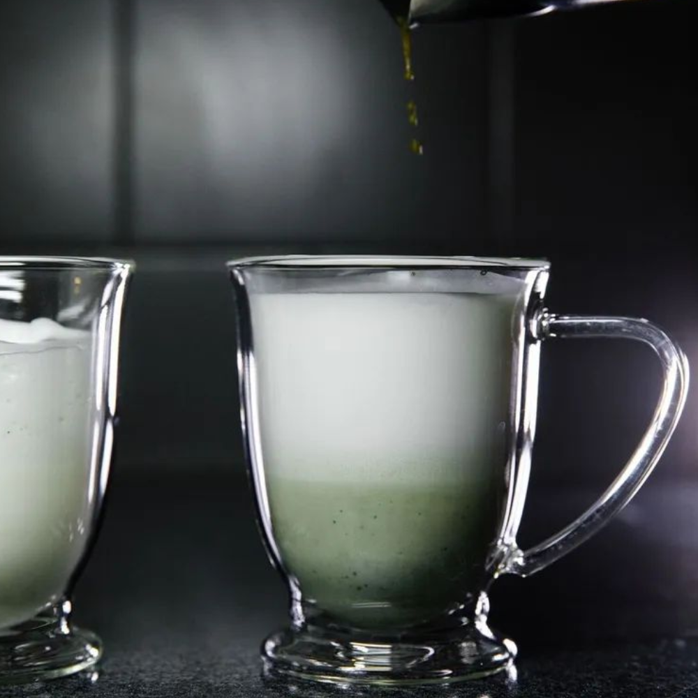 Tasse en verre borosilicaté transparente résistante à la chaleur de 9,5 oz