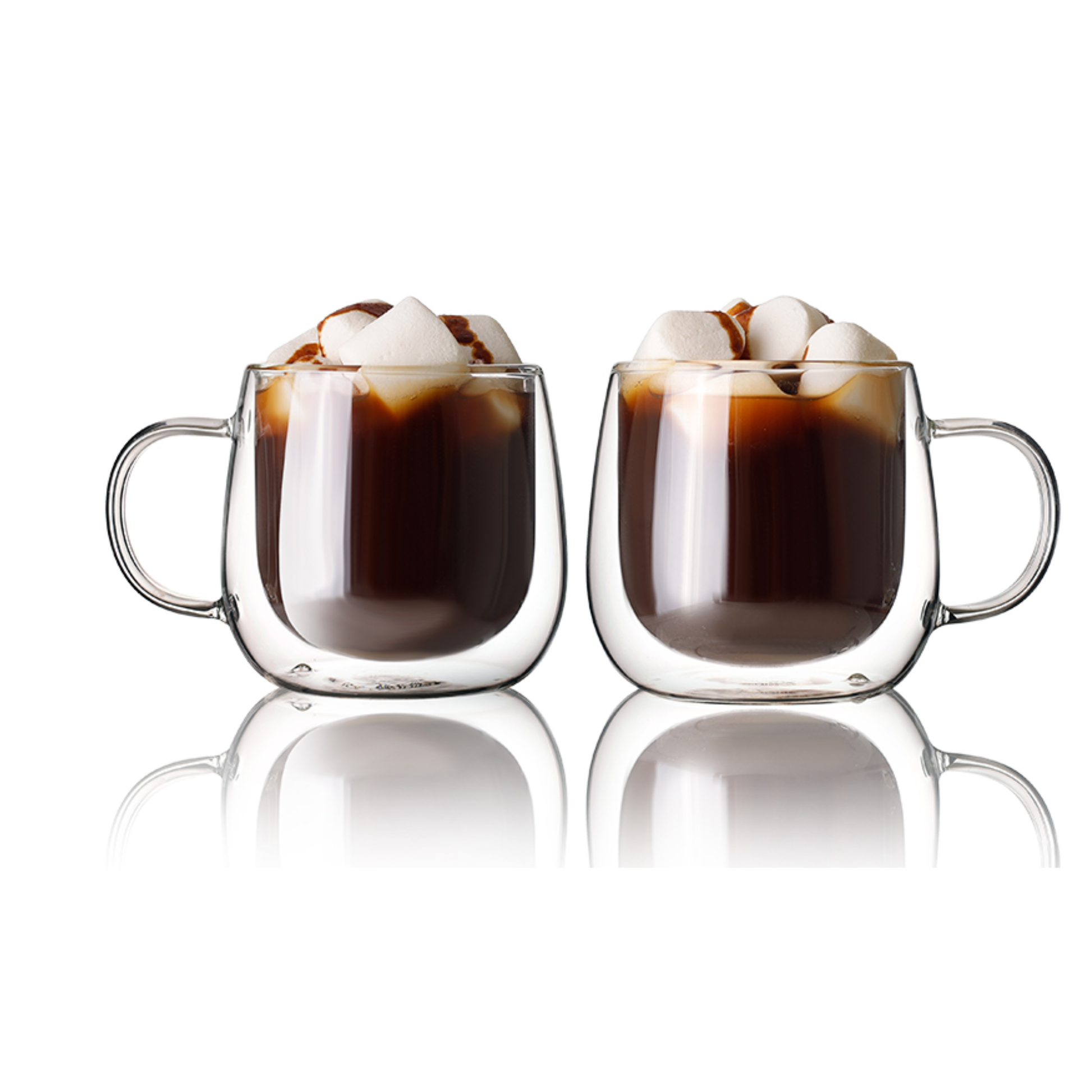 10oz Glass Coffee Mugs. Double-Wall Borosilicate Glass Coffee Cups