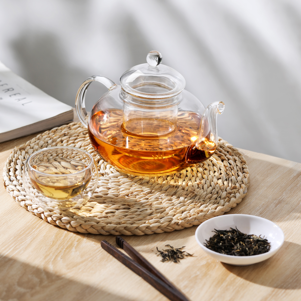 9 PCS Tea Kettle Set with Infuser - Borosilicate Glass