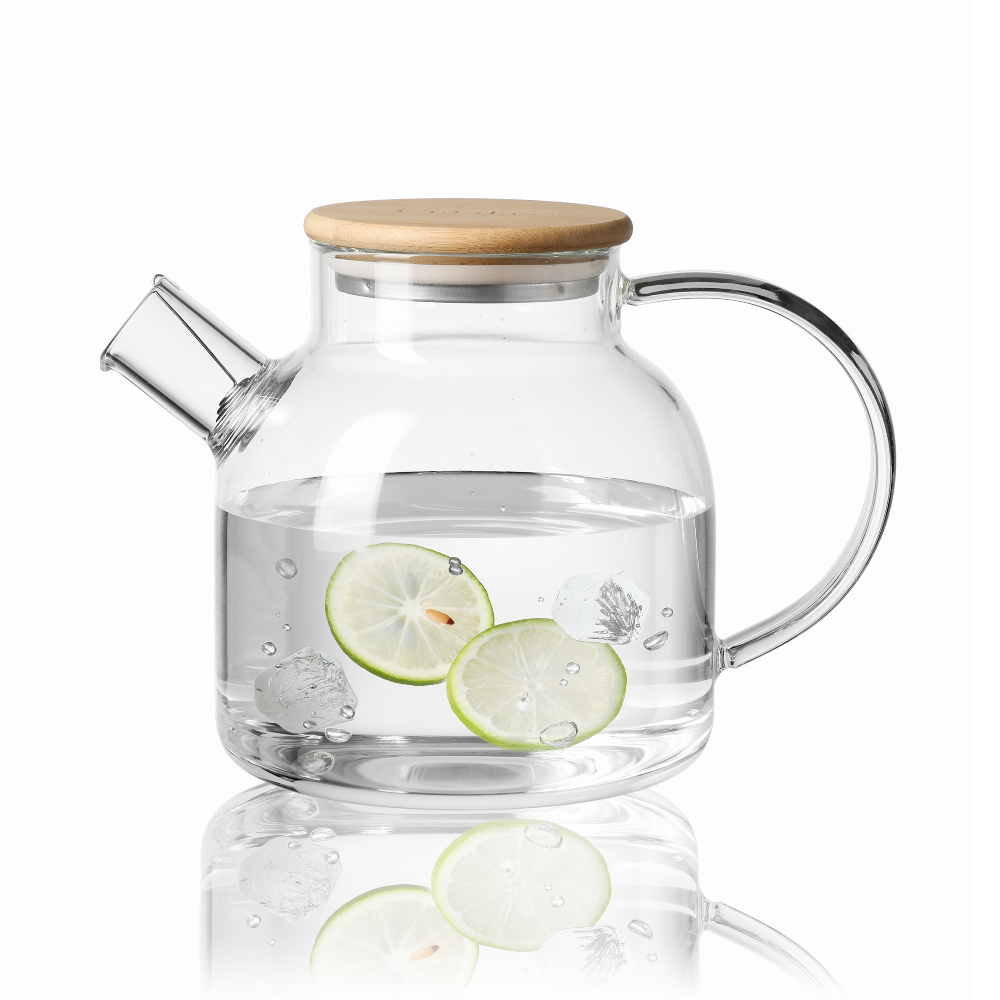 20.3oz - 50.7oz Bamboo Lid Borosilicate Glass Teapot Water Pitcher wit –  slonmall