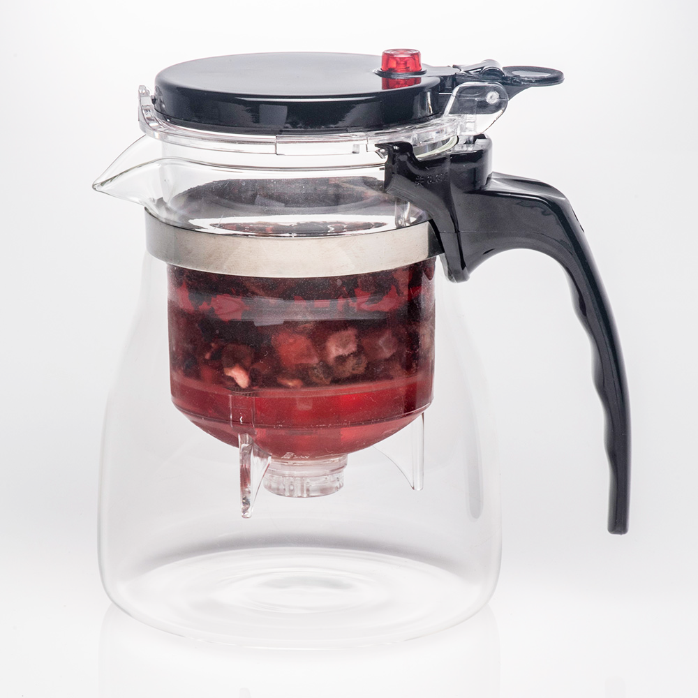 20.3oz - 30.5oz One Button Removable Infuser Tea Kettle Clear Glass Te –  slonmall