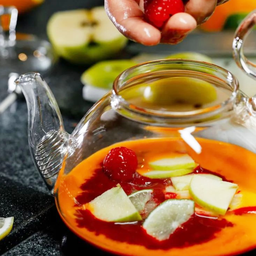 Théière en verre borosilicaté anti-goutte avec grande poignée ergonomique